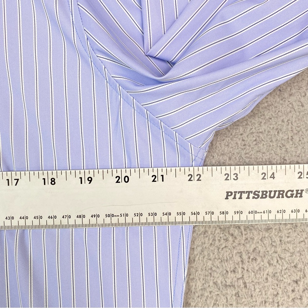 7 Diamonds Mens Size M Blue Long Sleeve Charles 4 Way Stretch Dress Shirt Medium - Picture 5 of 8